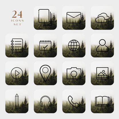 Website Icons Wald im Nebel