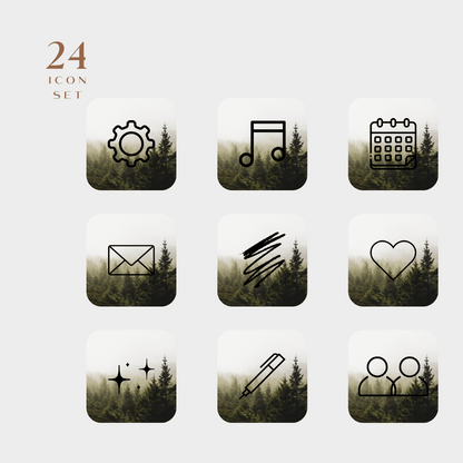 Website Icons Wald im Nebel
